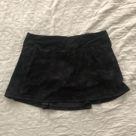 lululemon athletica Dresses & Skirts - Lululemon Tennis Skirt / Skort Black Camo